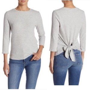 Code x Mode Top Size M Gray Stripe Ribbed